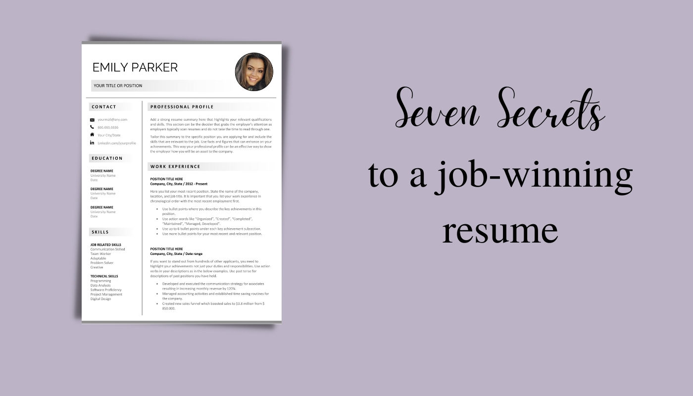 seven secrets to a job winning resume